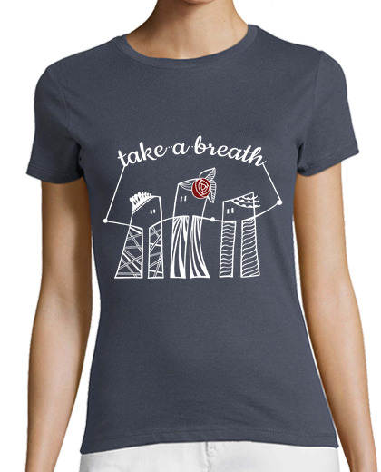 Image of girl t-shirt take a breath design for dark backgrounds