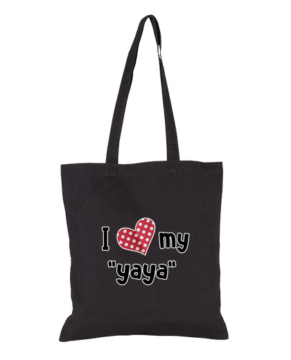 Image of i love my yaya black bag