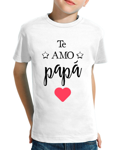 T-shirt bambino manica corta ti amo bene papà