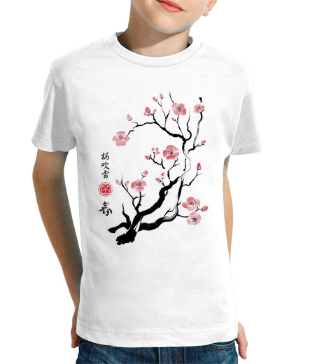 Tee Shirt Pour Enfant Manche Courte couleurs de printemps au japon