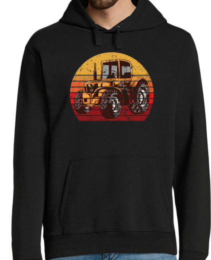 Sweat-shirt À Capuche Pour Homme motif de cadeau vintage rétro tracteur