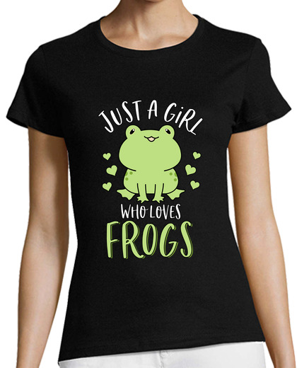 Image of just a girl who loves frogs cute frog lover amphibian gift