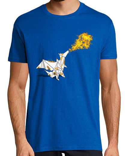 Image of origami dragon on fire