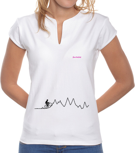 Image of cycling-alps for clear, woman, mandarin collar, white