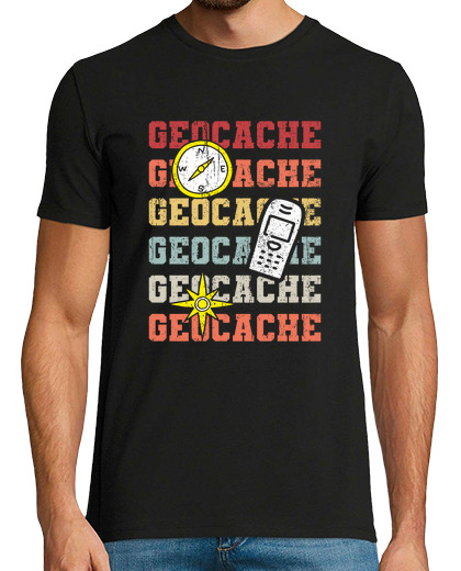 T-shirt uomo manica corta detto geocaching