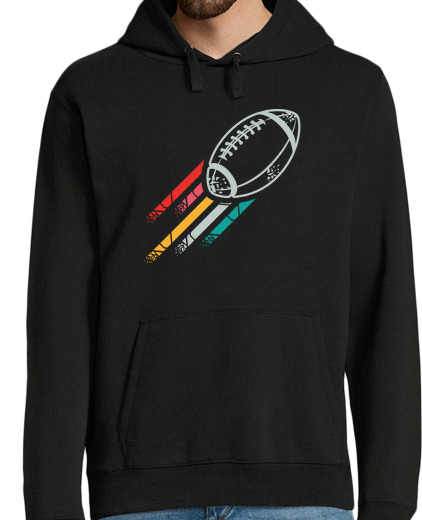 Sweat-shirt À Capuche Pour Homme retro rugby