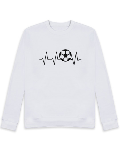 Sweat Unisexe battement de coeur de footballeur pouls