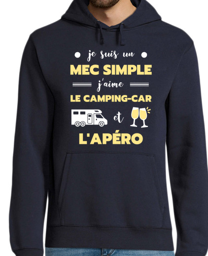 Sweat-shirt À Capuche Pour Homme camping car apero humour retraite homme