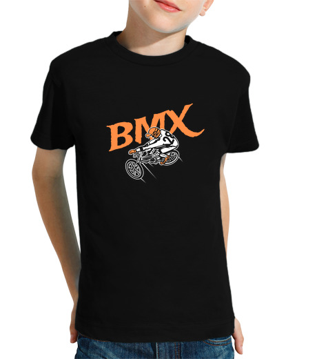 T-shirt bambino manica corta gara bmx