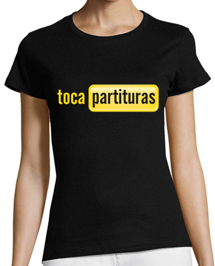 Image of tocapartituras girl shirt manga black short, premium quality