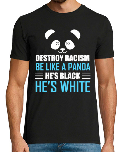Image of cute destroy racism be like a panda