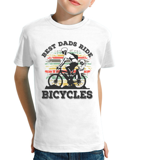 Tee Shirt Pour Enfant Manche Courte meilleurs papas font du vélo à vélo fêt