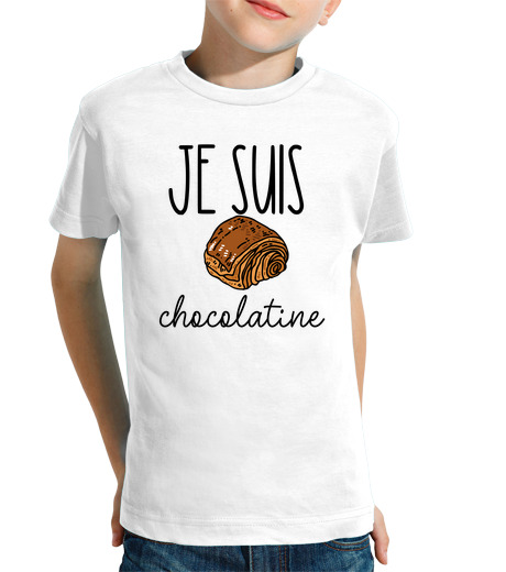 Tee Shirt Pour Enfant Manche Courte Je suis chocolatine