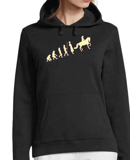 Sweat-shirt À Capuche Pour Femme la vie est meilleure avec les chevaux