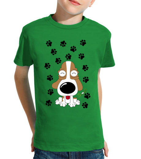 T-shirt bambino manica corta cane