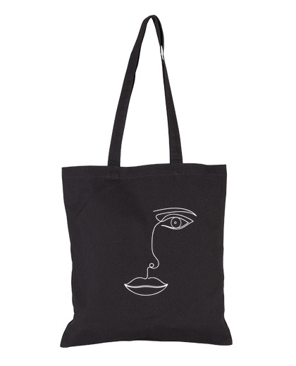 Bolsa De Tela cara de mujer de estilo de línea laTostadora