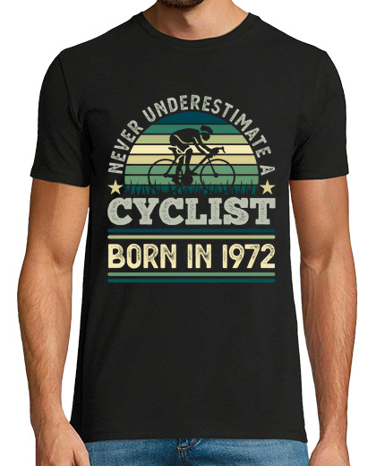 Image of cyclist born 1972 50th birthday gift
