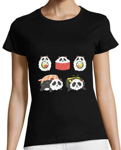 Image of panda sushi hug cute animal maki lover