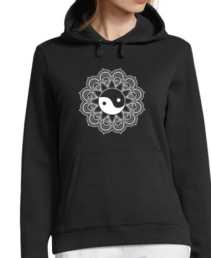 Sweat-shirt À Capuche Pour Femme beau mandala yin yang