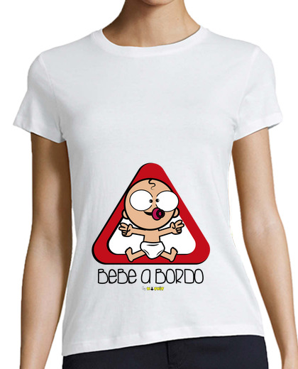 Image of shirt for girls and pregnant baby on board
