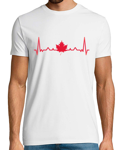 Image of maple leaf heartbeat canada canadian