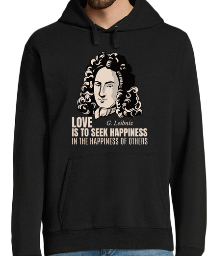 Sweat-shirt À Capuche Pour Homme l39 love leibniz est de chercher le bon