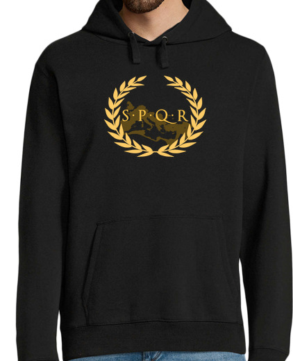 Sweat-shirt À Capuche Pour Homme spqr senatus populus que romanus