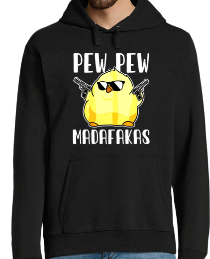 Sweat-shirt À Capuche Pour Homme Pew Pew Madafakas chat drôle