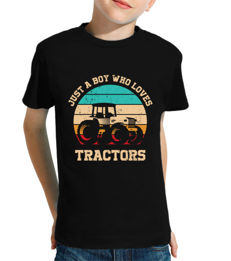 Tee Shirt Pour Enfant Manche Courte ouvrier agriculteur