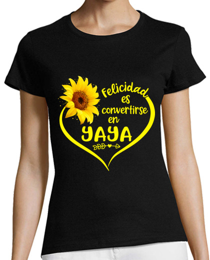 Image of becoming a yaya is happiness sunflower gift grandmother mother's day
