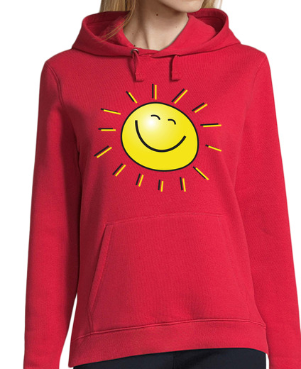 Sweat-shirt À Capuche Pour Femme soleil heureux