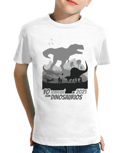 T-shirt bambino manica corta Sono sopravvissuto los dinosauri del 20