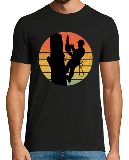 Image of arborist tree climber climbing trimmer forester humor