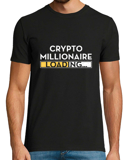 Tee Shirt Homme Manche Courte Crypto Millionaire Loading BTC ETH