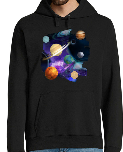 Sweat-shirt À Capuche Pour Homme espace extra-atmosphérique du système s