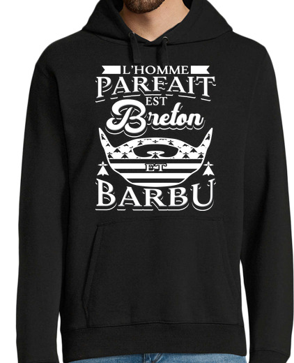 Sweat-shirt À Capuche Pour Homme Breton Barbu Cadeau pour Hommes de la