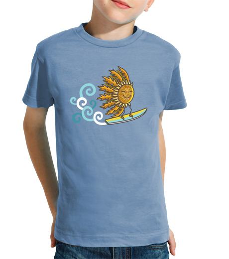 T-shirt bambino manica corta eguzkilore surf