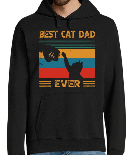 Sweat-shirt À Capuche Pour Homme meilleur papa de chat