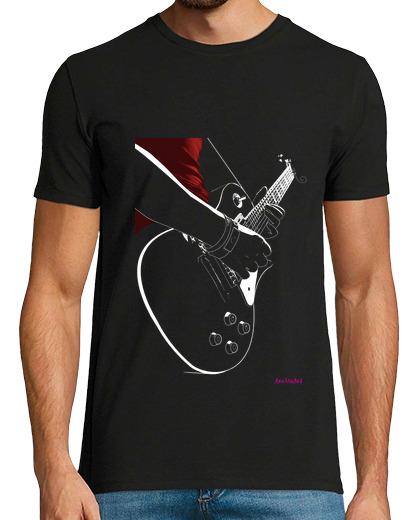 Image of guitar only for dark, man, manga , black, extra quality