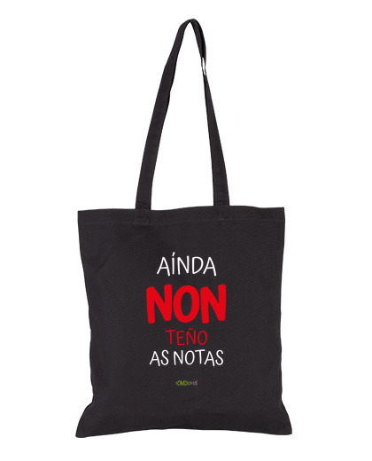 Bolsa De Tela Bolsa de tela para profes - Aún no tengo las notas - En gallego, negra laTostadora