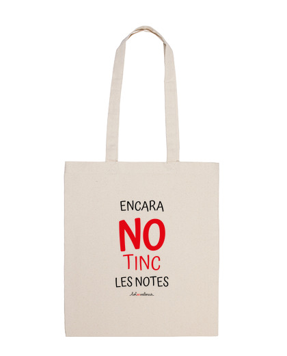 Bolsa De Tela Bolsa de tela para profes - Aún no tengo las notas - En valenciano, blanca laTostadora