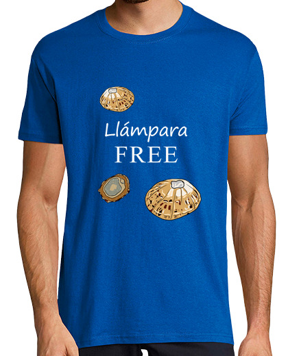 Image of lamp free white letters t shirt