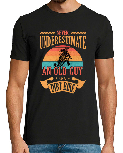 Image of old guy on a dirt bike motocross