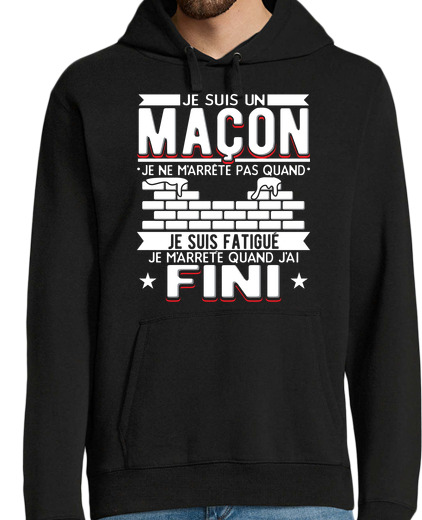 Sweat-shirt À Capuche Pour Homme Macon Maconnerie Humour Macon