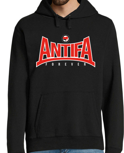 Sweat-shirt À Capuche Pour Homme antifa pour toujours