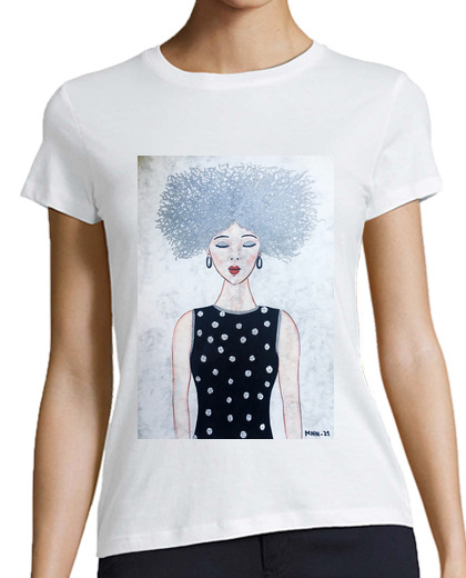 Image of 7 woman, manga , white, organic cotton