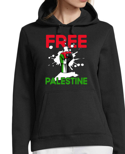 Sweat-shirt À Capuche Pour Femme Free Palestine