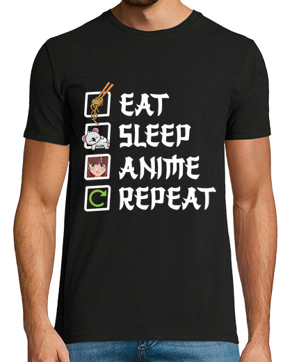 Image of eat sleep anime repeat otaku