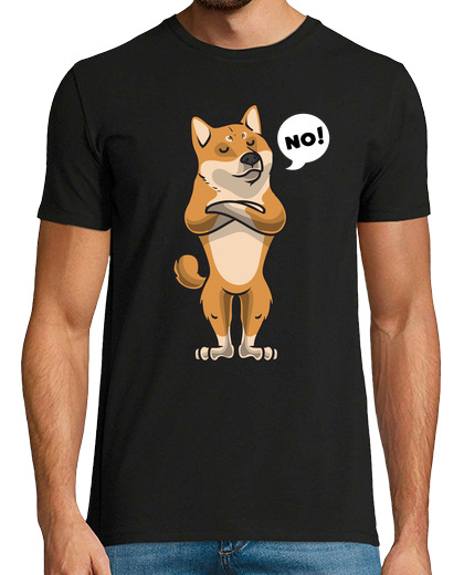Image of stubborn shiba inu dog funny