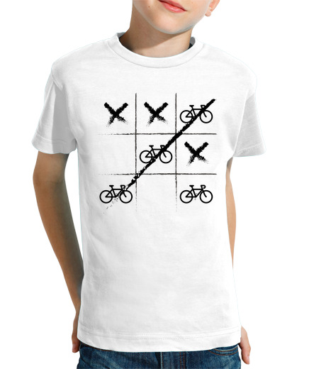 Tee Shirt Pour Enfant Manche Courte jeu trois en ray pour faire du vélo vél